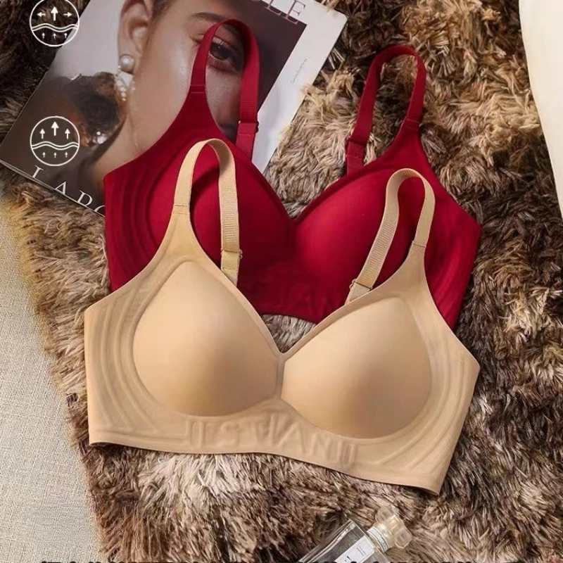 

Бесшовное нижнее белье для женщин, бюстгальтер пуш-ап без ободков, мягкий поддерживающий спортивный бюстгальтер, большая грудь, спортивный повседневный бюстгальтер, женское нижнее белье