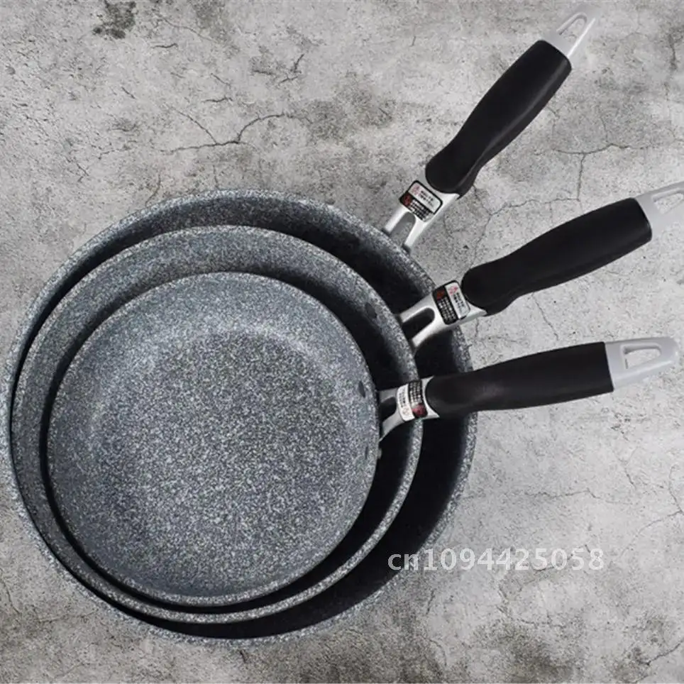 Durable Stone Frying Wok Pan Non-stick Ceramic Pot Induction Fryer Steak Cooking Gas Stove Skillet Cookware Tool for Kitchen Set