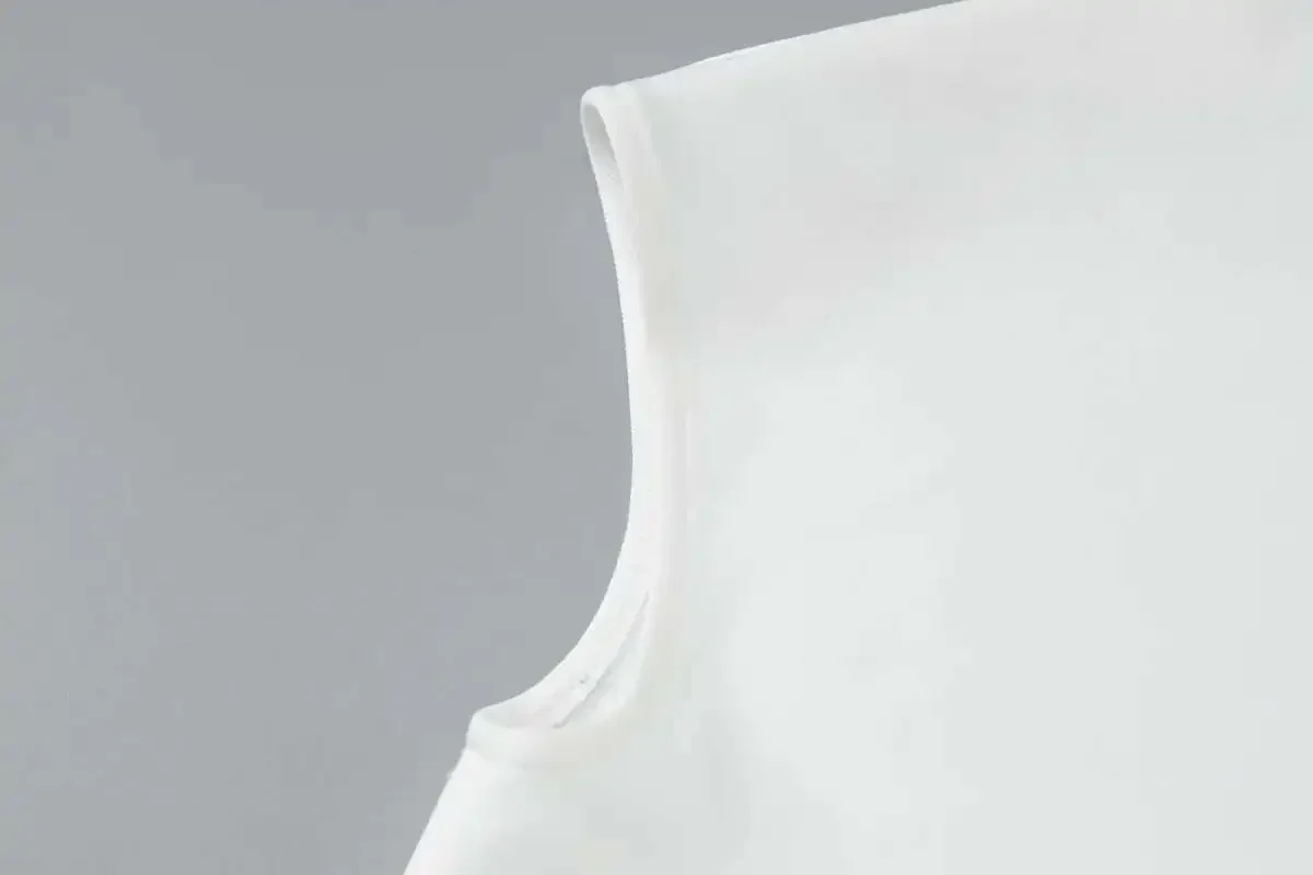 Sommerliches, neues, ärmelloses Damenkleid in Uni-Farbe, tailliert, lässiges Midikleid – Detail 26