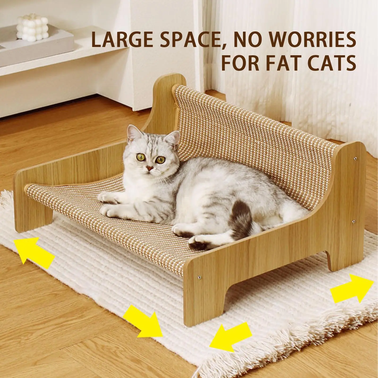 

Cat Scratching Bed Cat Scratching Pad 2 In 1 Sisal Training Toy Pet Supplies For Rest And Play Indoor Living Room Balcony Patio