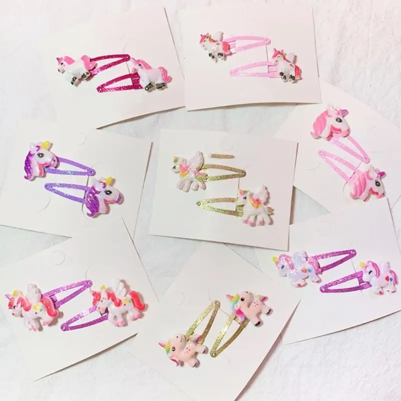 

M6CD 1 Pair Colorful Hair Clip For Children's Fashion Hair Accesories for Children