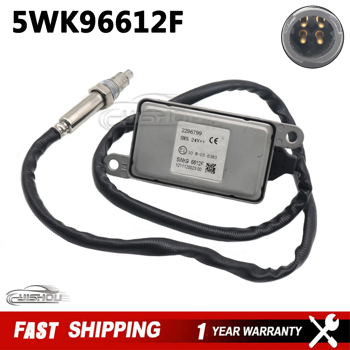 

5WK96612F New Car Nitrogen Oxides NOX Sensor Fits for Scania Euro5 Truck Car Bus Coach 2296799 5WK96612D 5WK9 6612F