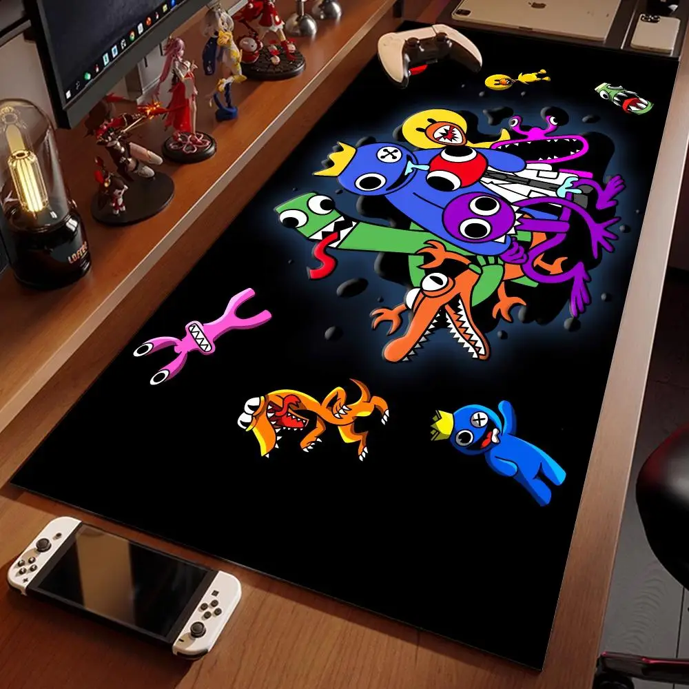 Rainbow Friend Mouse Pad Rubber Super Mouse Pad Gaming Mouse Pad Big Large Durable Keyboard Mouse Mat Edge Lock Desk Mat