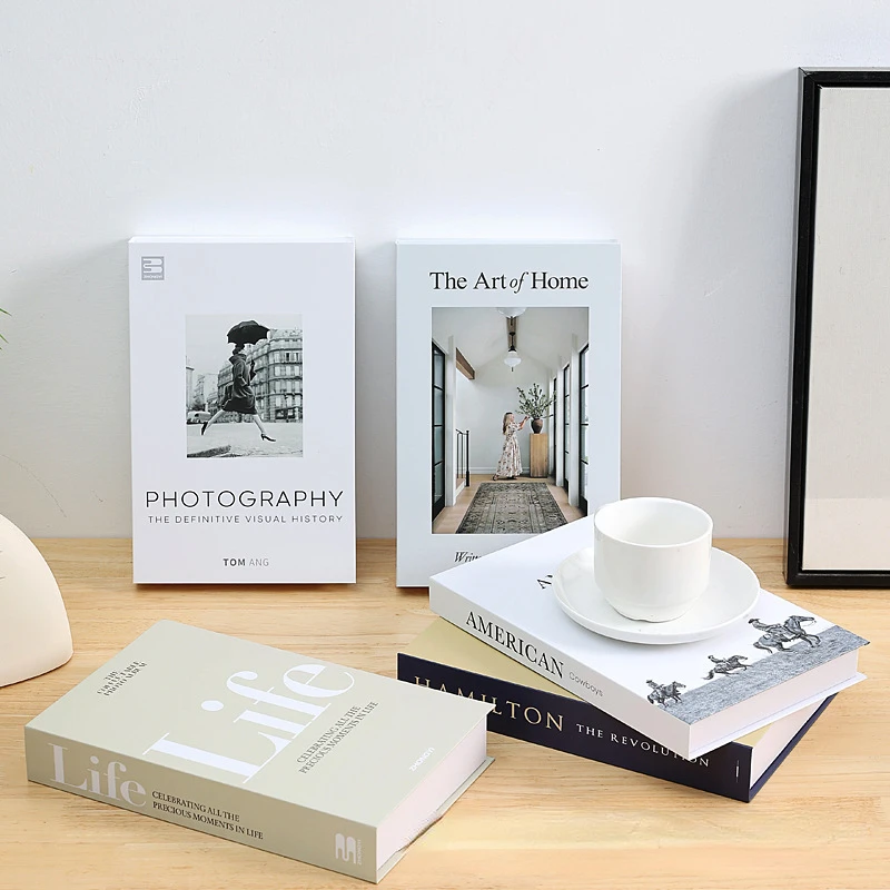 Fashion Fake Books for Home Decoration New Luxury Decorative Book Coffee Table Bedroom Bookends Shooting Props Home Decor