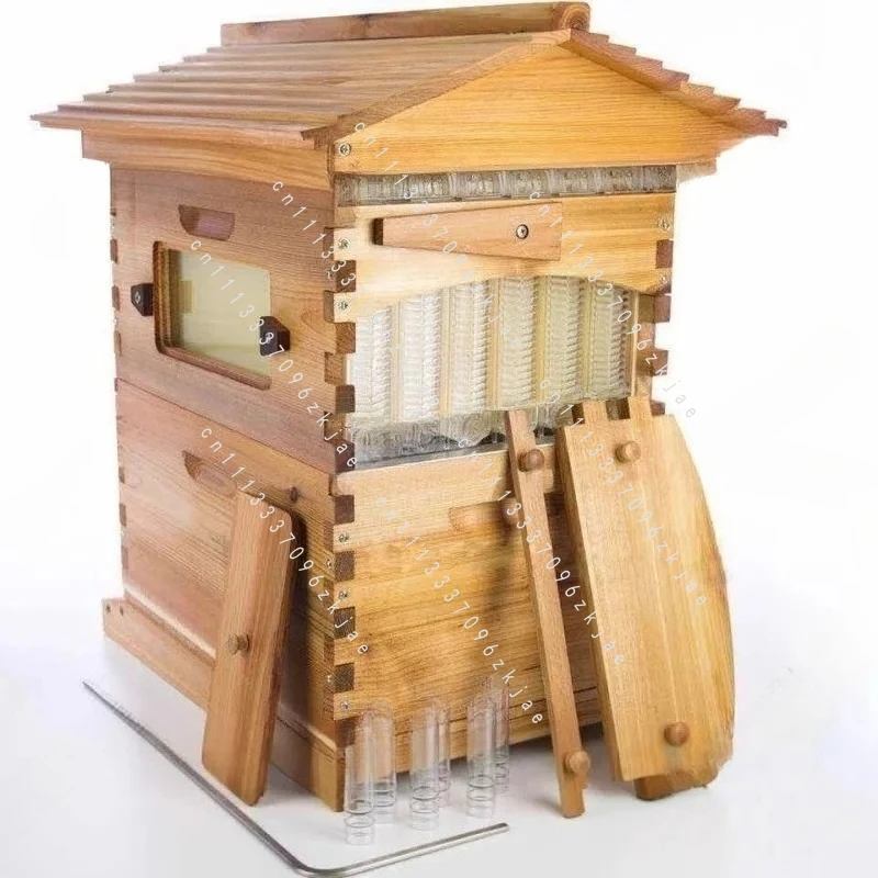 Autoframe Honey Flowing Beehive Automatic Wooden Bee Boxes Hive Including One Beehive and Seven Nest Frames