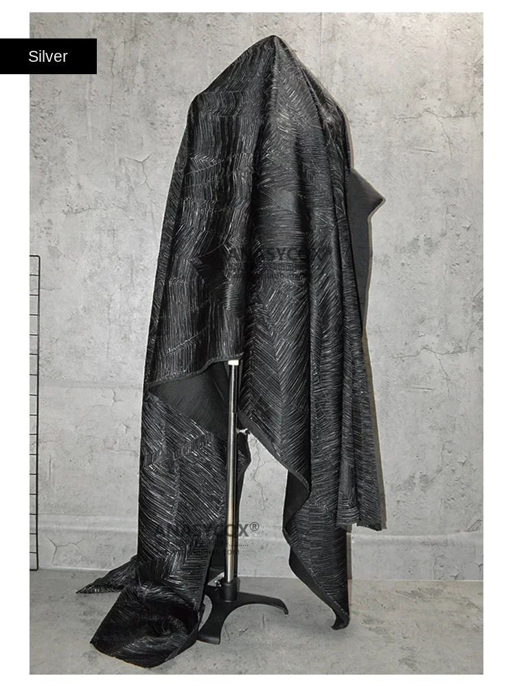 

Плиссированная бронзовая ткань в китайском стиле, дизайнерская ткань для одежды, шитье по метрам, материал из чистого полиэстера своими руками