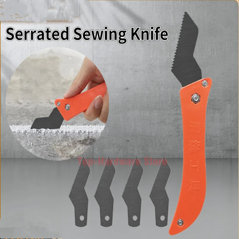 New Tungsten Steel Serrated Hook Knife Professional Ceramic Tile Gap Grout Remover Old Mortar Hard Cement Caulk Cleaning Cleaner