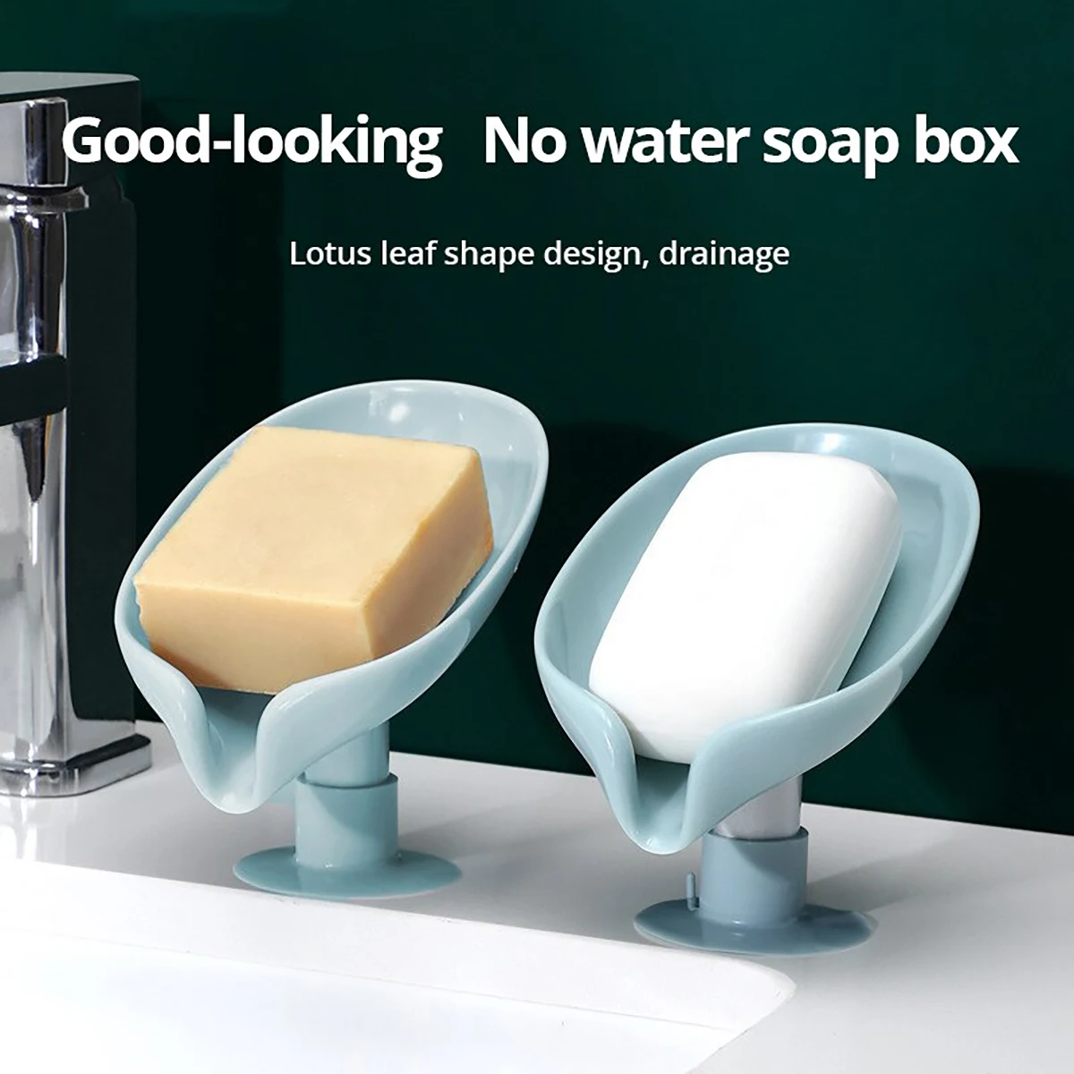 2pcs Soap Box Creative Draining Soap Storage Rack Punch Free Suction Cup Personalized Cute Household Shelf Bathroom Artifact ﻿