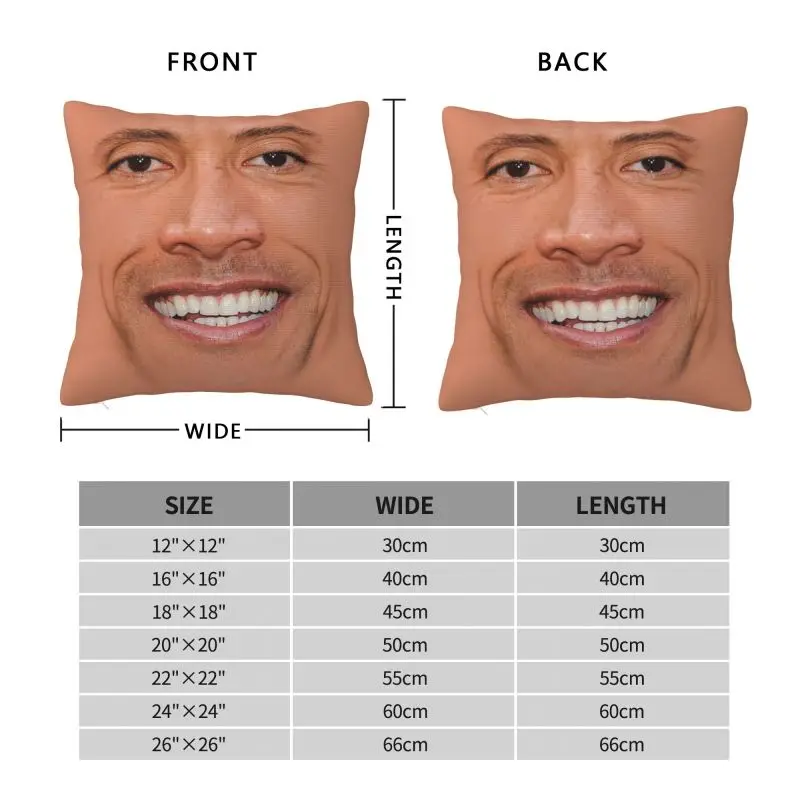 The Rock Dwayne Meme Pillow Case Sofa Modern Cushion Cover Square Pillowcase