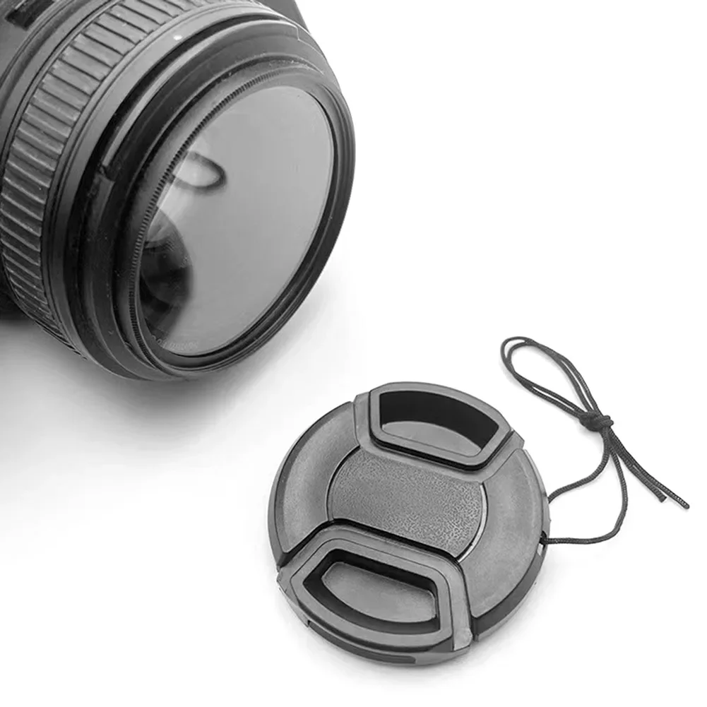 49mm 52mm 55mm 58mm 62mm 67mm 72mm 77mm Camera Lens Cap Snap-On Center-Pinch Lens Cover for Nikon Sony Canon DSLR Lens