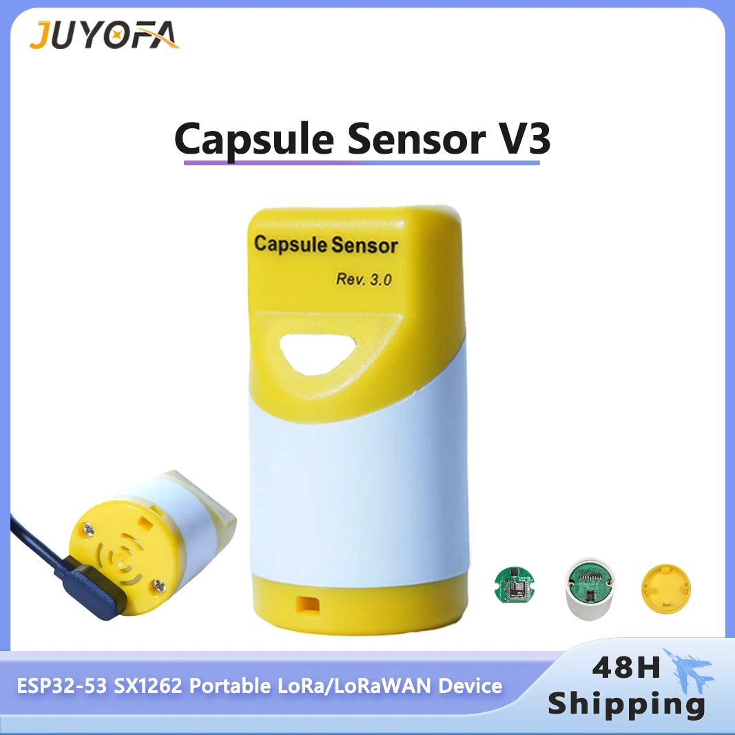 Heltec Capsule Sensor V3 LoRa/LoRaWAN device based on ESP32-S3 and SX1262 tiny portable GNSS/GPS Tracker for Vehicles Pets Kids