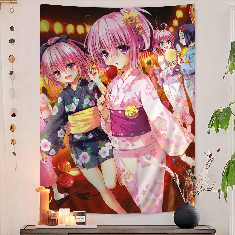 

To Love Ru Гобелен Художественный Печать Дешевые Хиппи Настенные Богемные Настенные Гобелены Мандала Искусство Домашний Декор