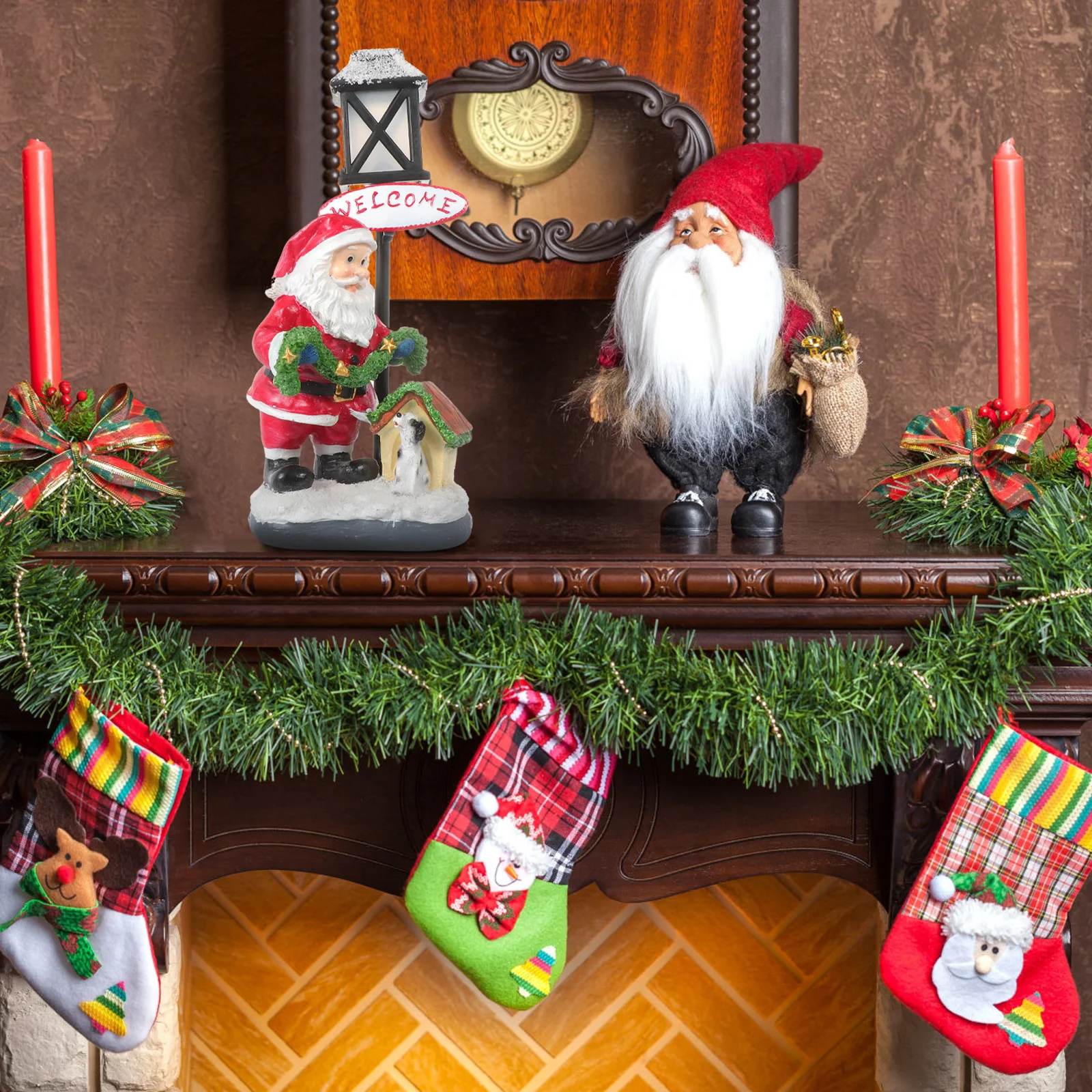 عيد الميلاد ليلة مصباح الراتنج عيد الميلاد سطح المكتب ديكور مشرق ستار توهج زخرفة عطلة ديكور حفلة عيد الميلاد ليلة مصباح حلية