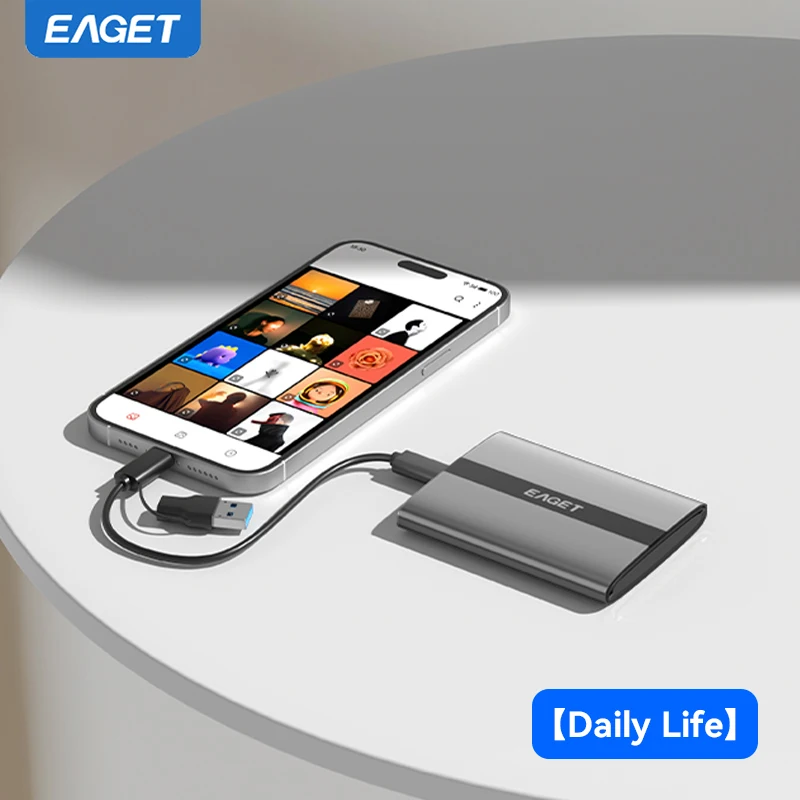 Eaget 500 mo/s disque dur externe SSD Portable 5 Gbps NVME 1 to disque SSD pour ordinateurs portables de bureau PS4 PS5