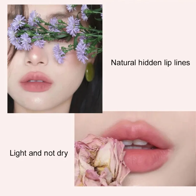1Pcs Waterproof Highly Pigment Lip Glaze Moisturizing Tinted Red Lip Mud Soft Mate Lipstick Lip Gloss Lasting Color Rendering