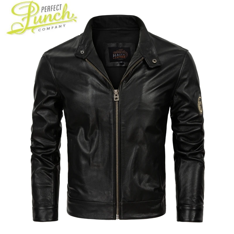 

Leather Motorcycle Leather Jacket Men 2023 Genuine Jacket Short Jackets for Men Slim Cowhide Casual Jackets Jaqueta De Couro Lq