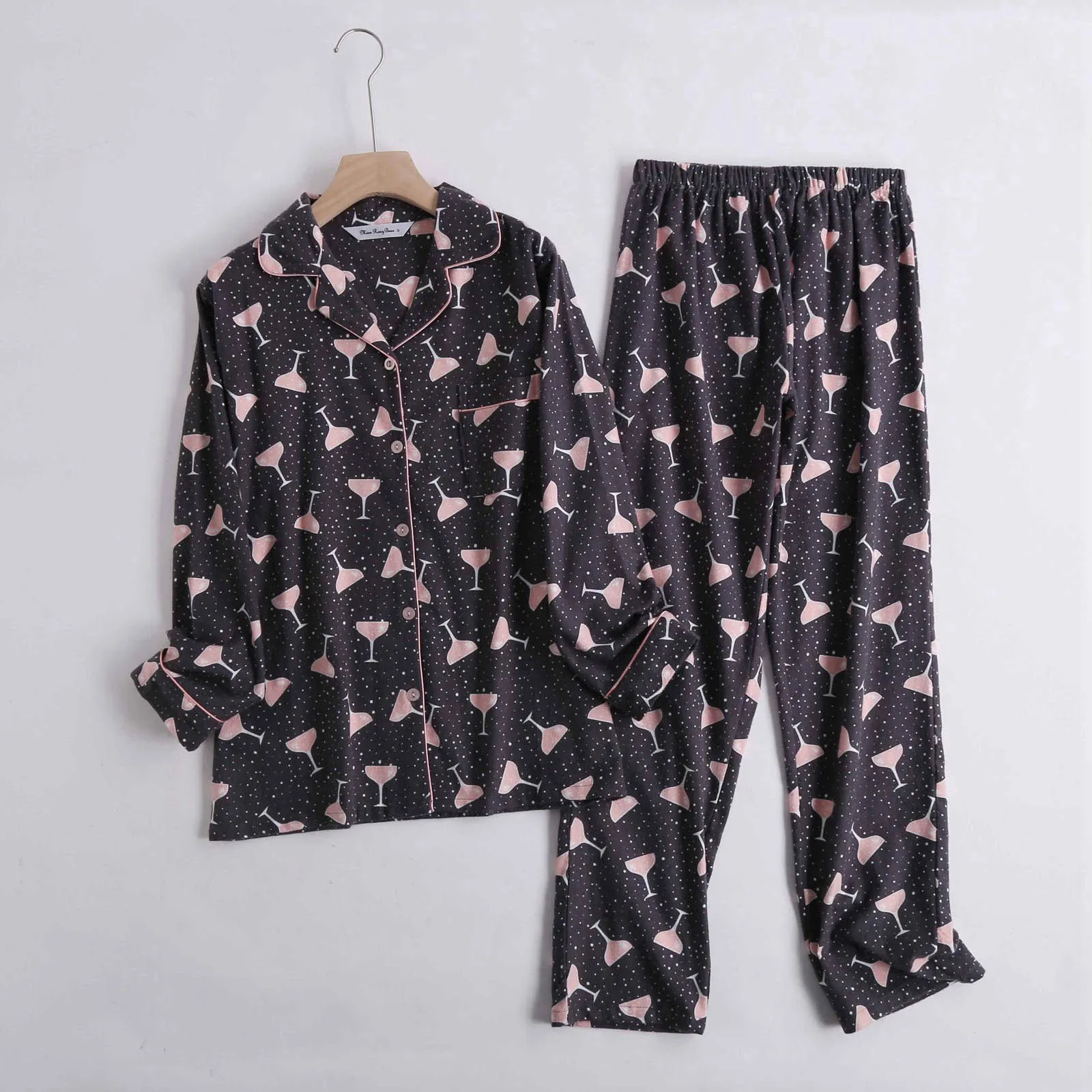 De Dormir Pijamas Para Mujer De AlgodÃ³n Tops De Manga Larga