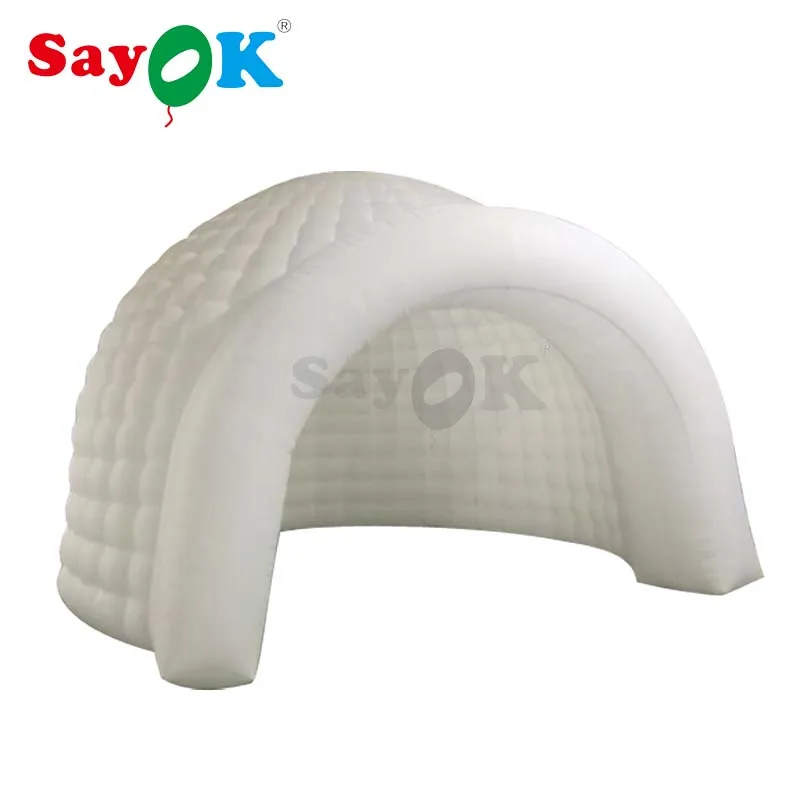 SAYOK 4m Dia. Outdoor Inflatable Dome Tent Inflatable Igloo Tent Advertising Booth House for Event Party Exhibition Meetings