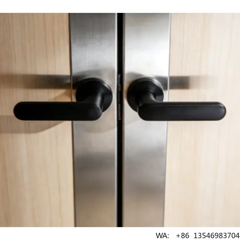 

Home Smart Match Aluminum Door Handle Contemporary Design Ambidextrous Touch Control No-Hole Quick Install for Apartment