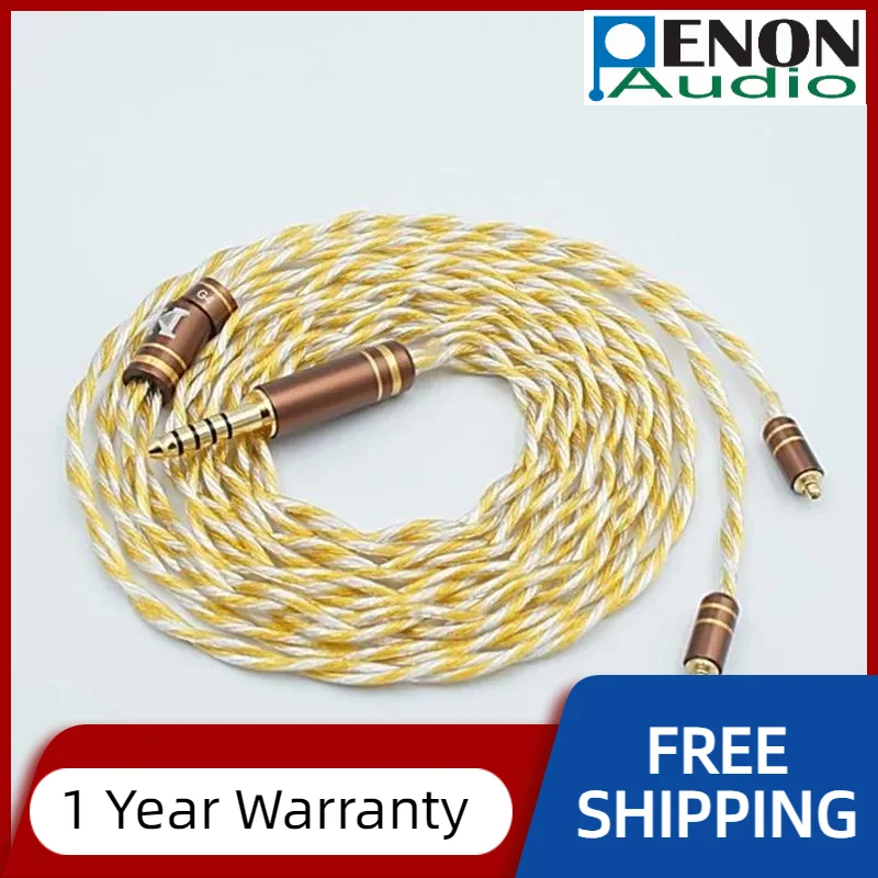 

Серебряный Графеновый кабель is Audio G4 OCC + Позолоченный Графеновый Гибридный Hi-Fi кабель для замены наушников IEM, обновленный кабель