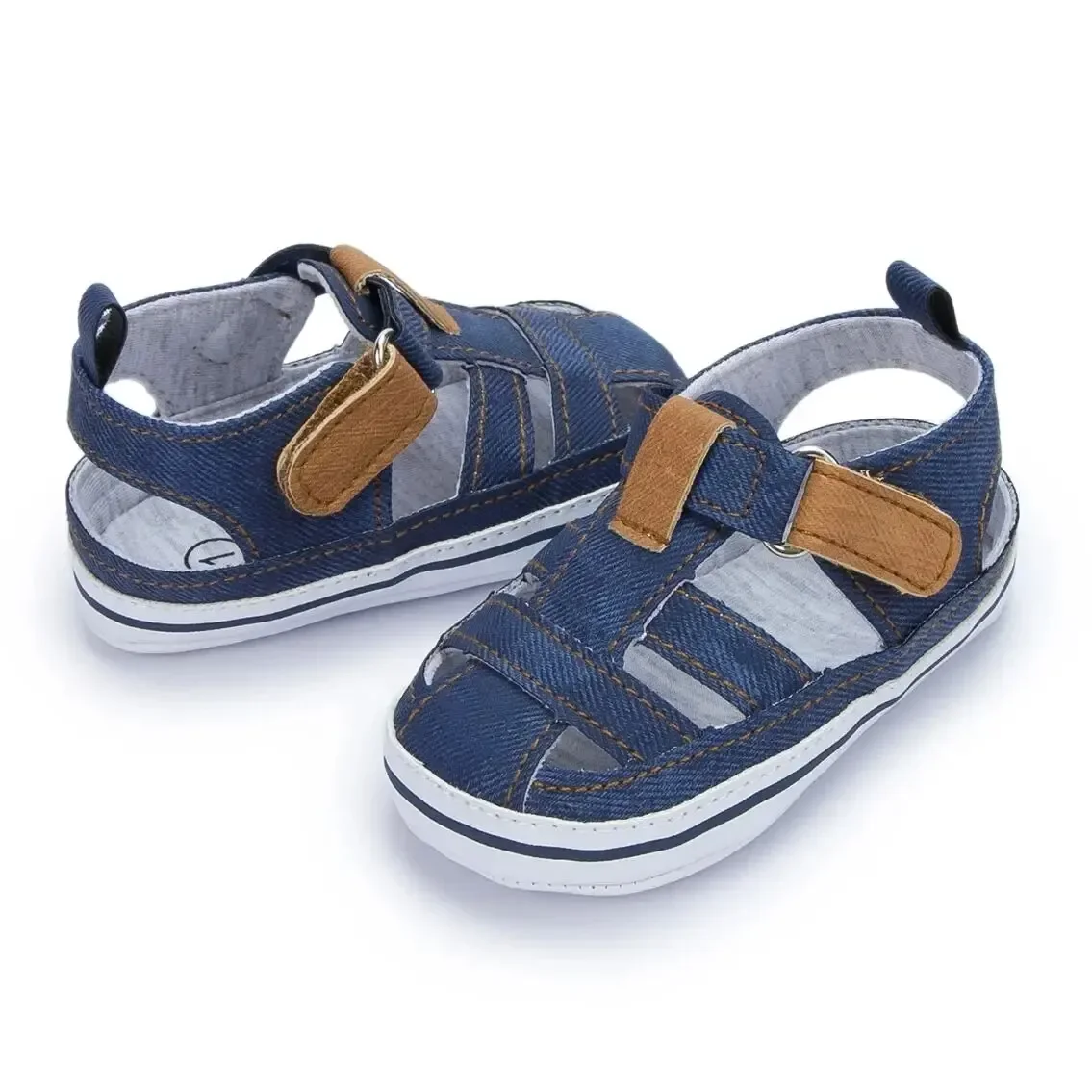 Meckior Baby Canvas Casual Boy Shoes fondo in gomma antiscivolo Infant Toddler neonato First Walker Baby Boy Girl First Sandals