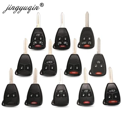 Jingyuqin – coque de clé de voiture 2/3/4/5/6 boutons, pour Chrysler, paisible, Aspen, Dodge RAM, caravane, Jeep Commander Grand Cherokee, 300