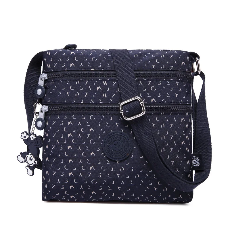 Nesitu High Quality Nylon Men Women Shoulder Messenger Bag Small Cross Body Purse Lightweight Blue Grey Black Red Purple M0910