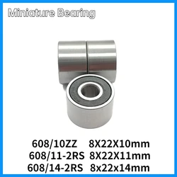 2/4PCS Non-Standard Thickening Bearing 630/8-2RS 8X22X11MM 608/10ZZ 8X22X10MM Computer Flat Knitting Machine 408RS 8*22*14MM