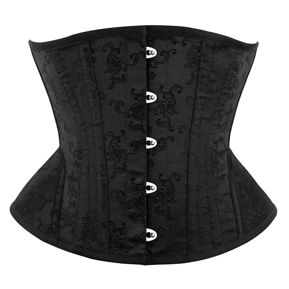 

Underbust Corset Top for Women Sexy Bustiers Steampunk Gothic Waist Cincher Corselet Shape Body Lingerie Plus Size Black