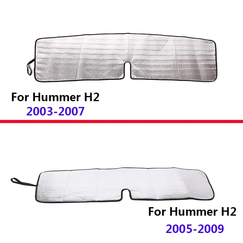 For Hummer H2 H3 Aluminumfoil Silver Car high efficiency refraction sunlight front glass sunshade sunshade pad Car Accessories