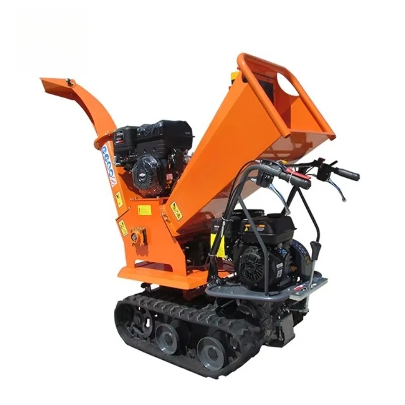 Heavy Tracked Wood Chipper Machine Tree Shredder with 220V Engine Motor Bearing for New and Farm Wood Crusher Industries