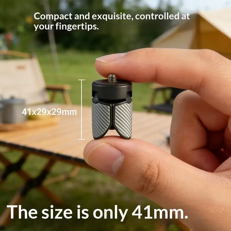 Pocket-sized Mini Camera Tripod 1/4'' Screw Interface Fit for Osmo Pocket 4 3 Action 6 for On-the-go Vlog Filming