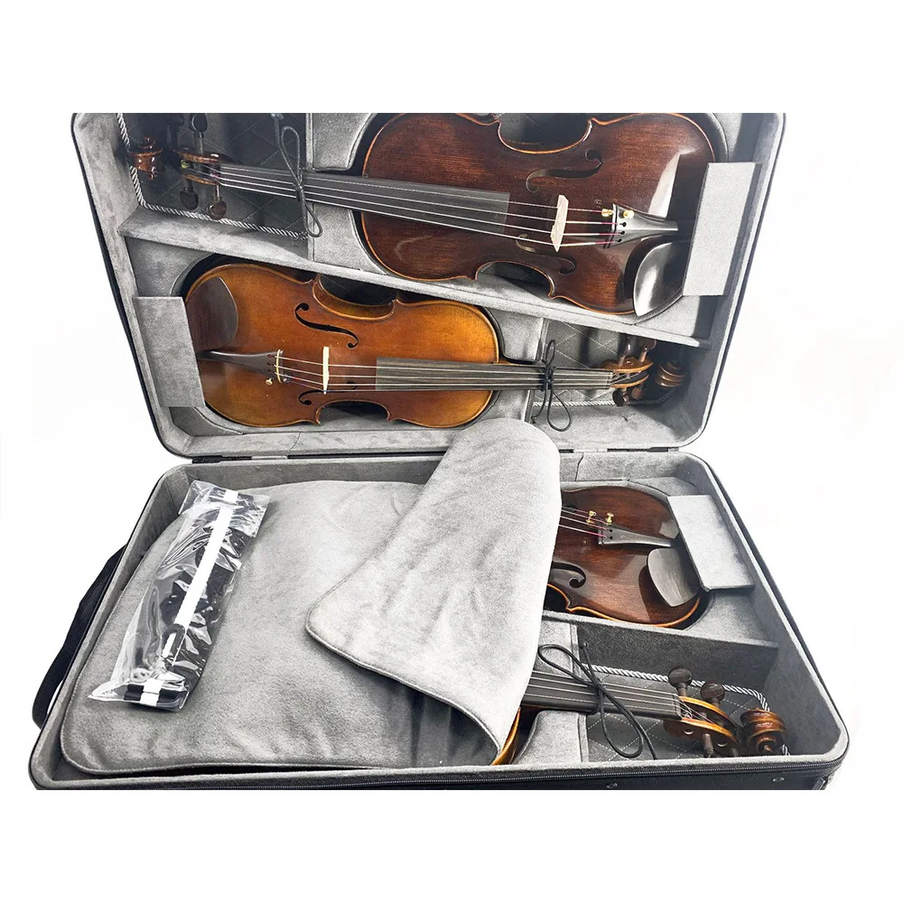 Violin Shockproof and Pressure-resistant Case High-quality Premium Violin Collection Wooden Set of Four - view 3
