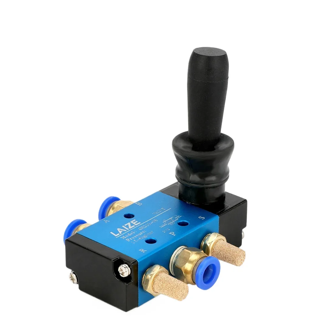 3/2 5/2 Way Pneumatic Air Hand Lever Operated Valve Manual Control 2 Position 3 5Port Push-Pull 3H210-08 4H210-08