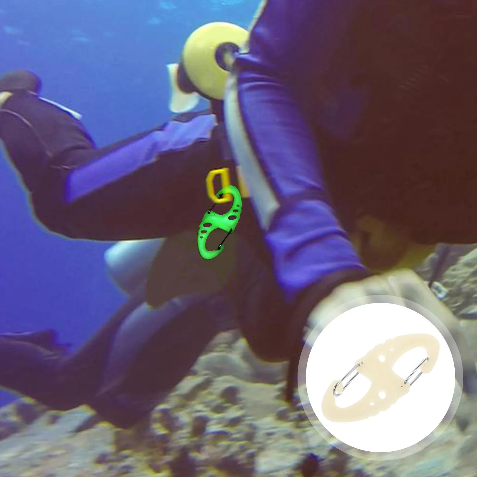 

Sturdy Night Glow Diving Double Ended Metal Snap Heavy Duty Trigger Snaps for Diving Easy Attachment Detachment Gear Locator