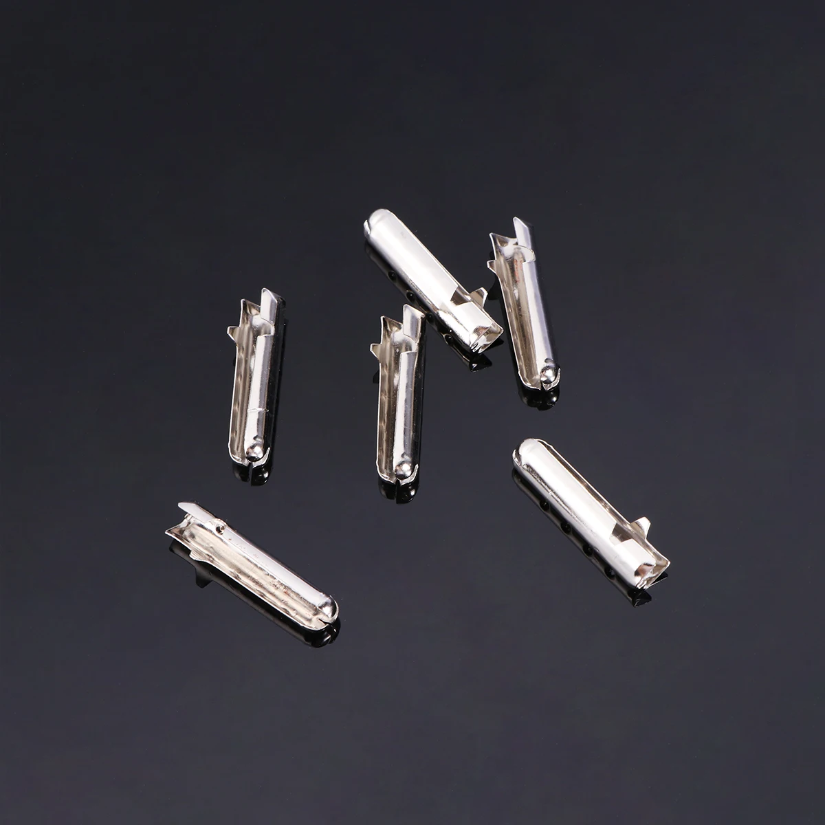 

100 pcs Replacement Tips Shoe Lace End Caps Bullet Shape For Sneakers Silver Shoelace Repair Clips Decor Sport