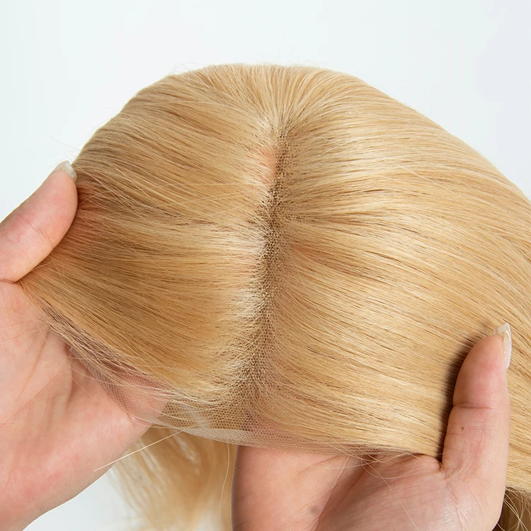 

100% Full Cuticle Aligned Human Hair Topper For Women Best Selling European Hair Topper Silk Topper Human Hair