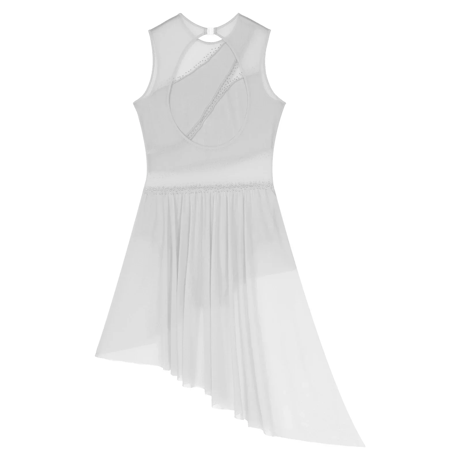 Robe de ballet en mousseline de soie pour femmes, justaucorps de danse, patinage artistique, performance de danse, robe contemporaine, olympiques de danse lyrique