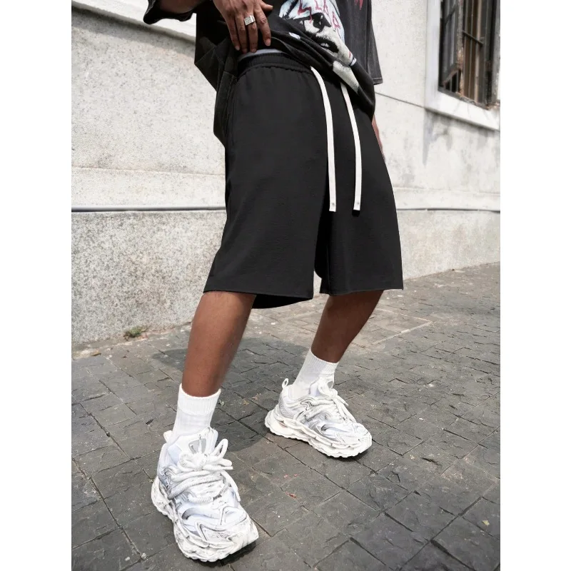 

Men's street style solid color shorts high street skateboard four seasons oversized shorts casual and comfortable mens shorts