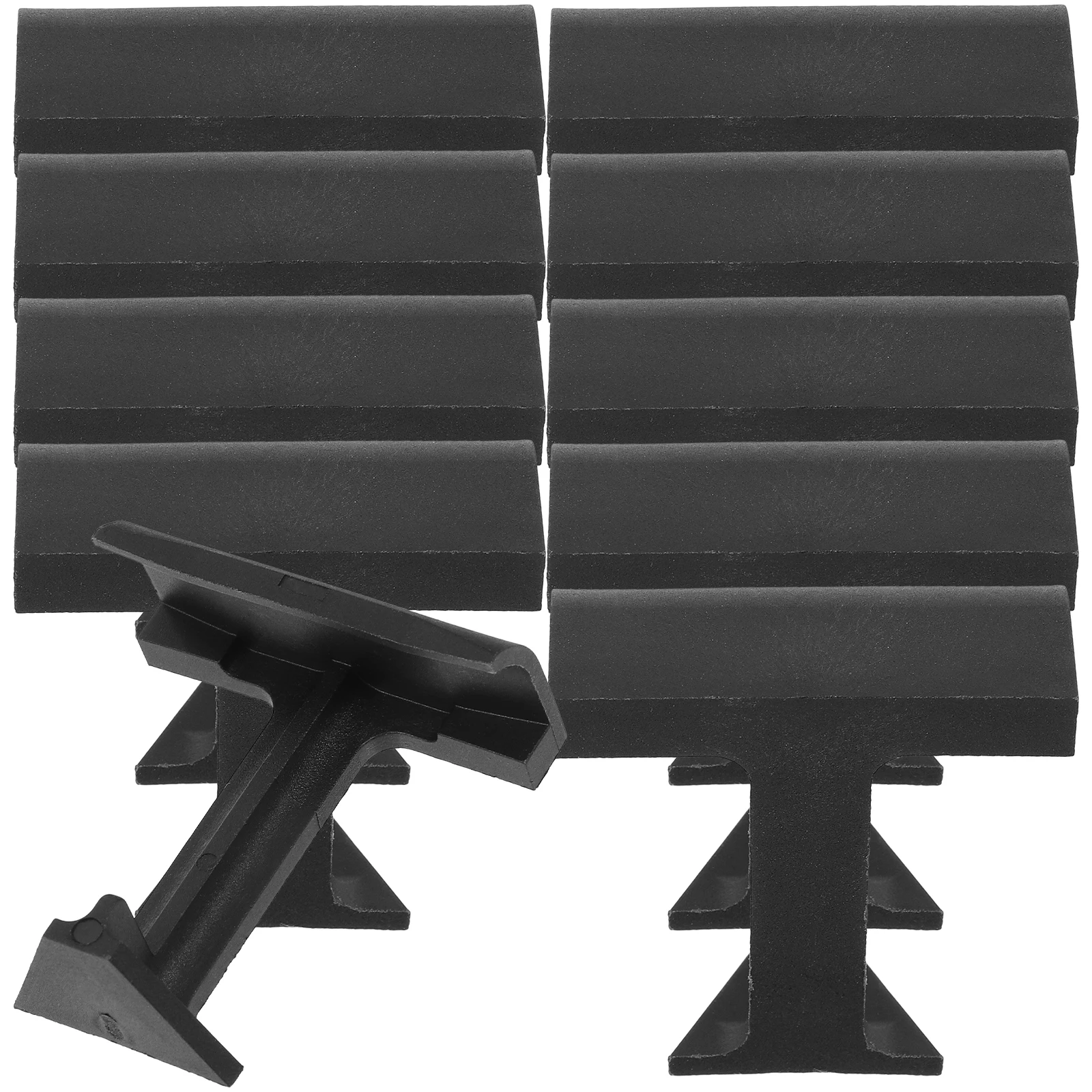 

10 Pcs Photovoltaic Panel Drainage Buckle Solar Water Clips Black Draining ABS Material Simple Installation Guide Rainwater Mud