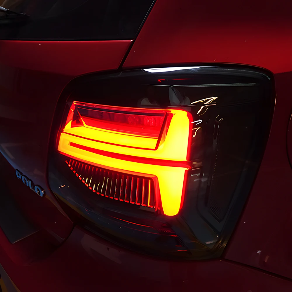 

Автомобильные фары для Volkswagen Polo 2011-2018 светодиодные автоматические задние фонари в сборе, обновление, новый стиль, аксессуары для задних фонарей в стиле Q2