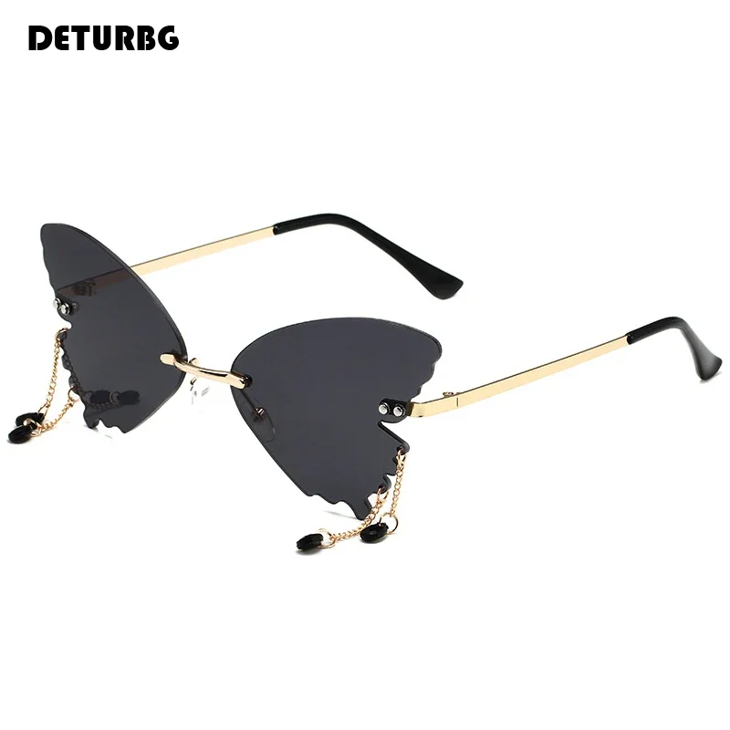 

Women's Fashion Butterfly Sunglasses With Rhinestones Pendant Ladies Oversized Gradient Party Sun Glasses Shades UV400 SG139