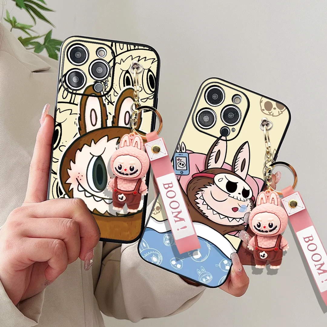 

3D cartoon toy keychain LABUBU phone case suitable for Samsung Galaxy A15 A16 A20 A21 A22 A23 A24 A25 A30 A31 A32 A33 A34 A35