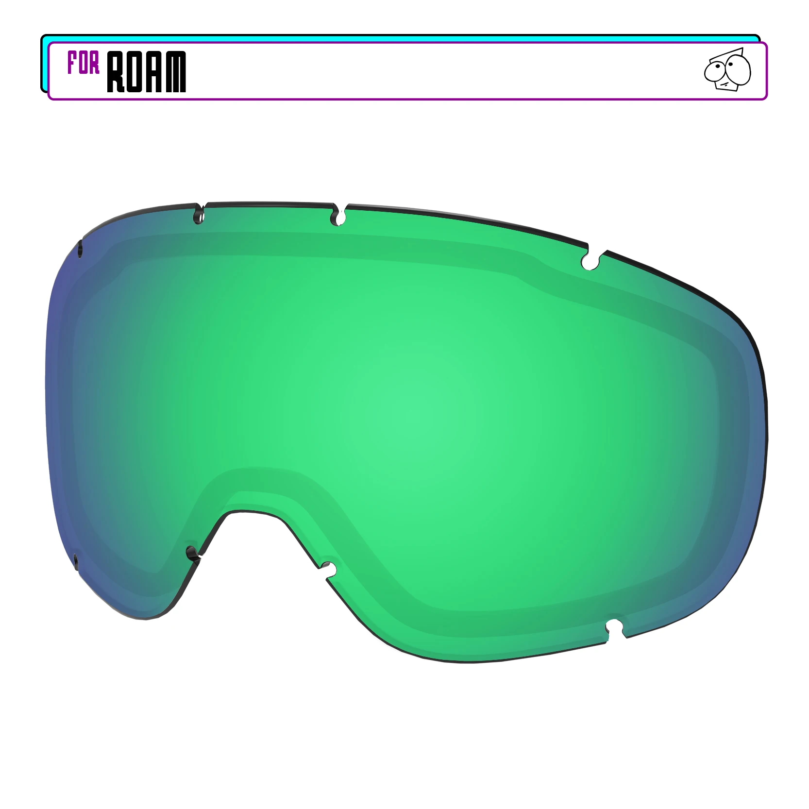 SunglassDoctor Non-Polarized Polycarbonate Anti-fog Lens UV Protection for GIRO ROAM Snow Goggles - Multiple Options