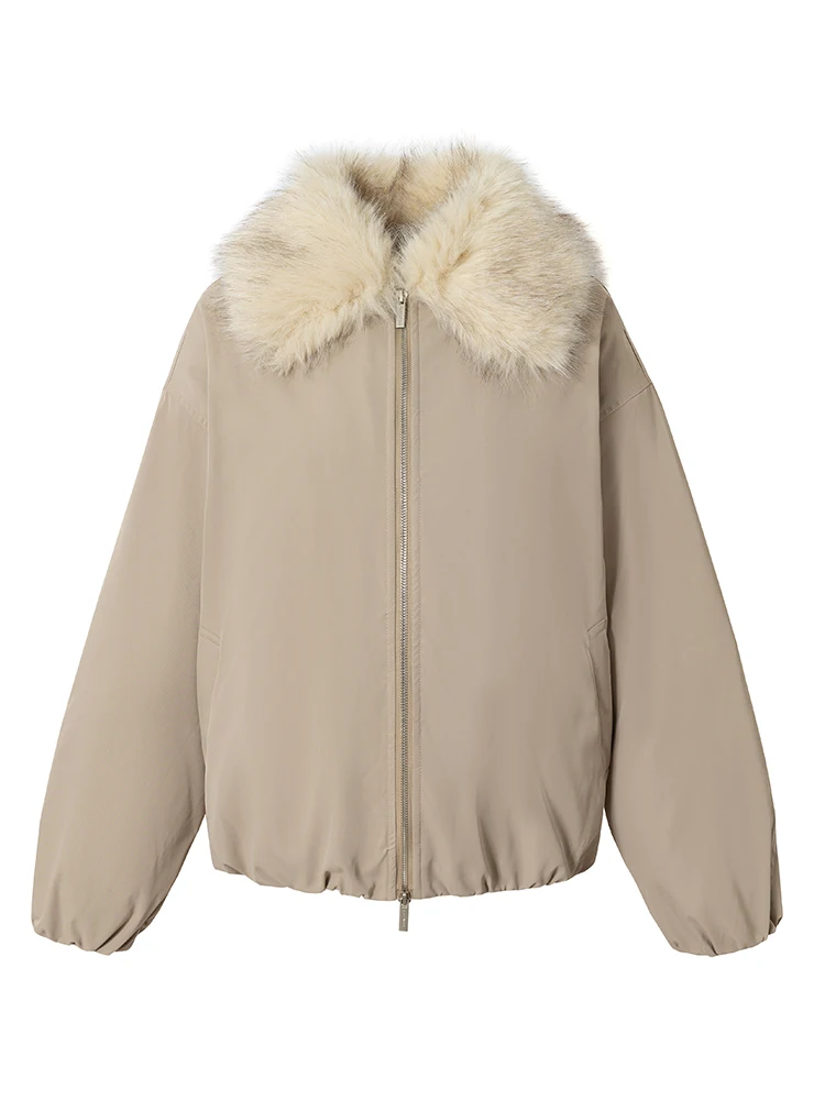 

Женское пальто в стиле ретро с капюшоном Jaet RPB, брендовое пуховое пальто с меховым воротником горного орла, повседневная удобная хлопковая верхняя одежда