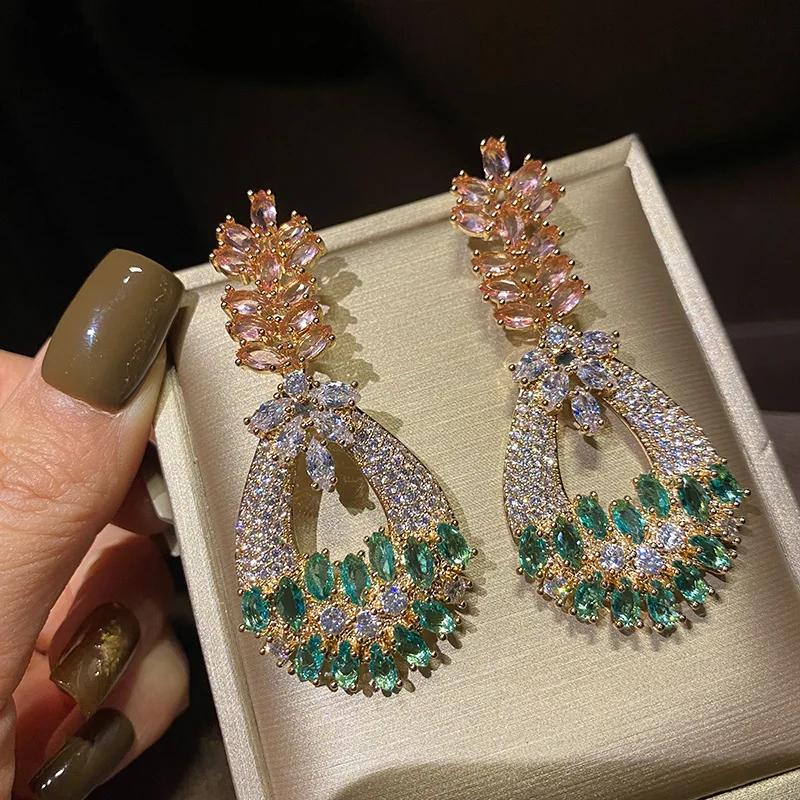 

Bilincolor Vintage Palace Style Powdery Wheat Ear Drops Earrings for Women