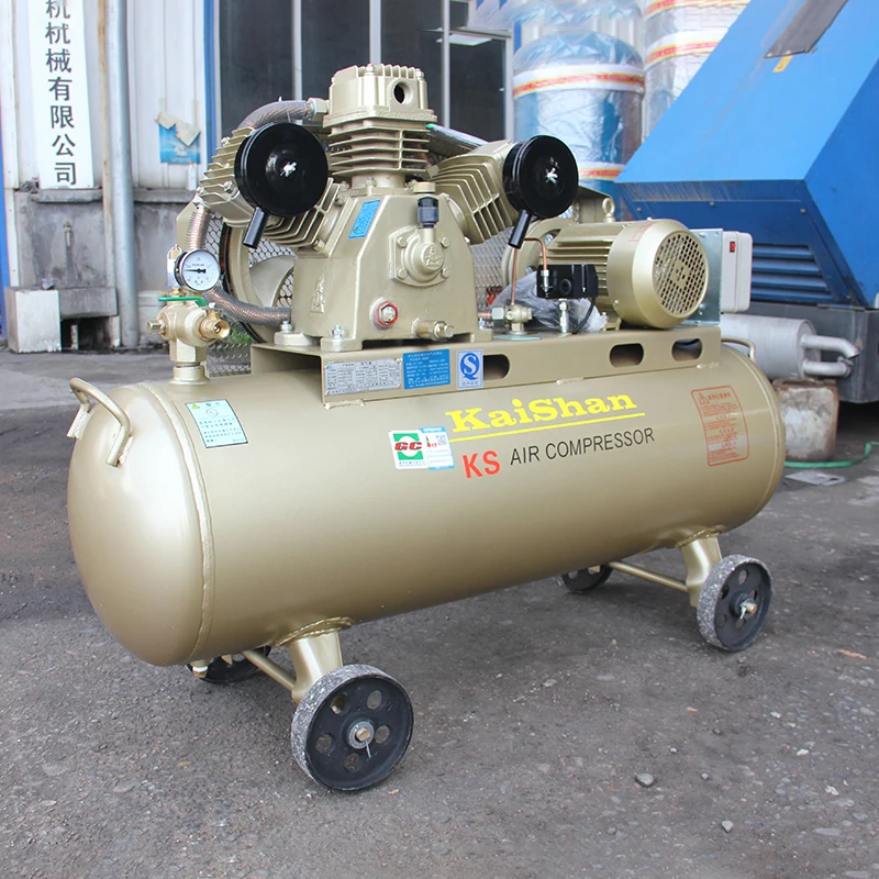 Kaishan New Industrial Portable Piston Air Compressor High-Pressure 380V Oil Lubricated  Powered Motor Bearing Tank Core