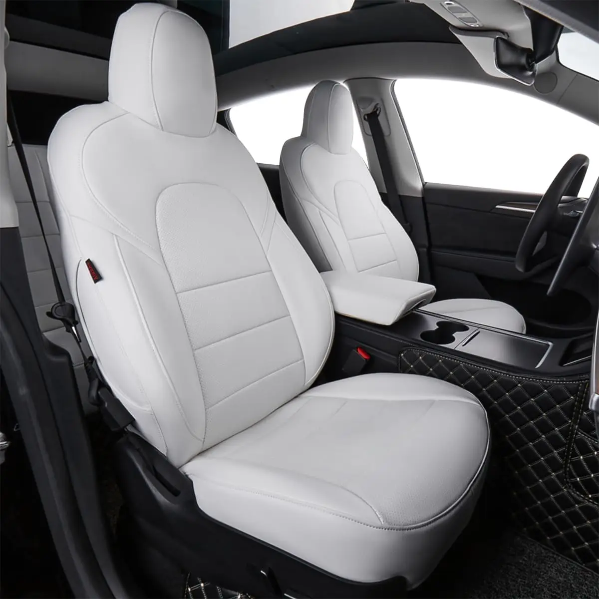 EKR Custom Fit Seat Covers for Tesla Model Y & Model 3 Long Range/Performance/Standard Range 5 Seats Full Covered