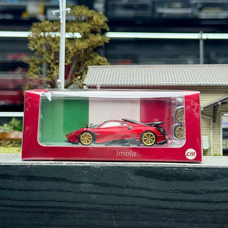 

Модель CM 1:64, коллекционная модель спортивного автомобиля Imola Metallic Red из сплава, украшение для витрины, игрушка, подарок