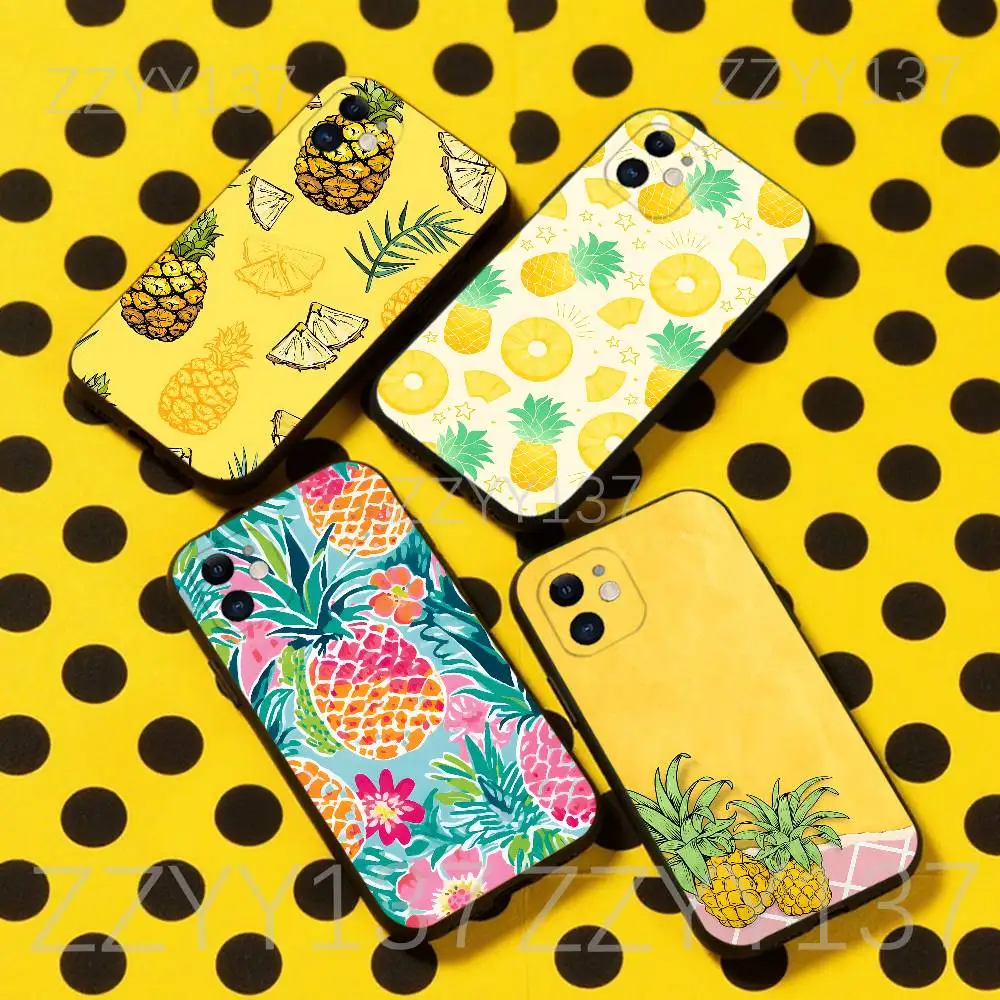 

Pineapple Summer Friut For iPhone 17,16,15,14,13,12,11,Air,X,XR,Pro,Max,Plus TPU Soft Skin-friendly Cover